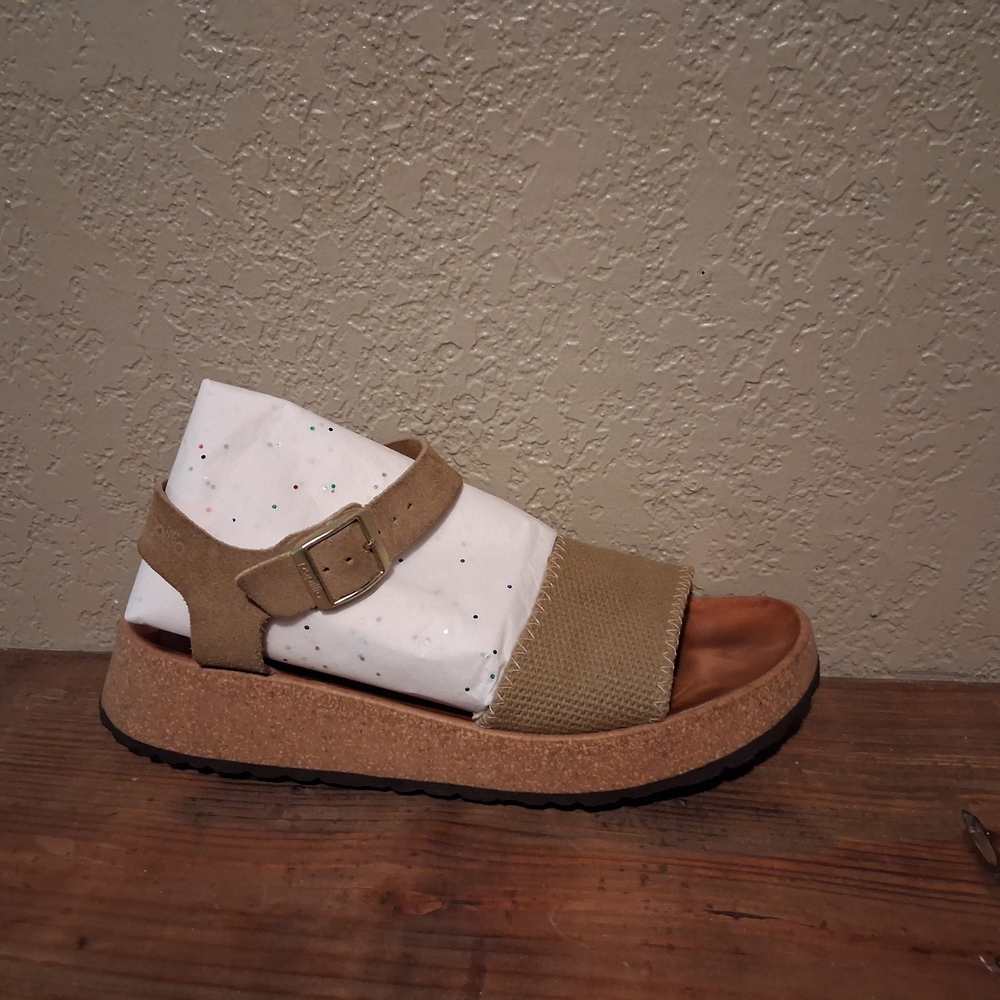 Papillio Tan Cork Platform Sandal